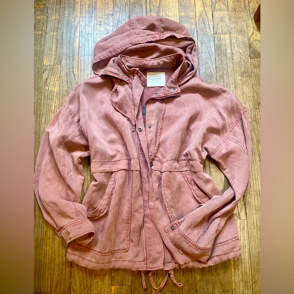 Lucky Brand Women’s Anorak Utility Jacket in Camel Blush size Large